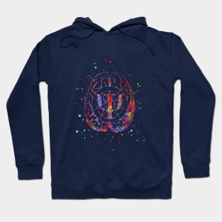 Psychology symbol and brain Hoodie